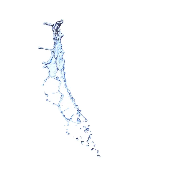 mavi su sıçraması beyaz üzerine izole edilmiş