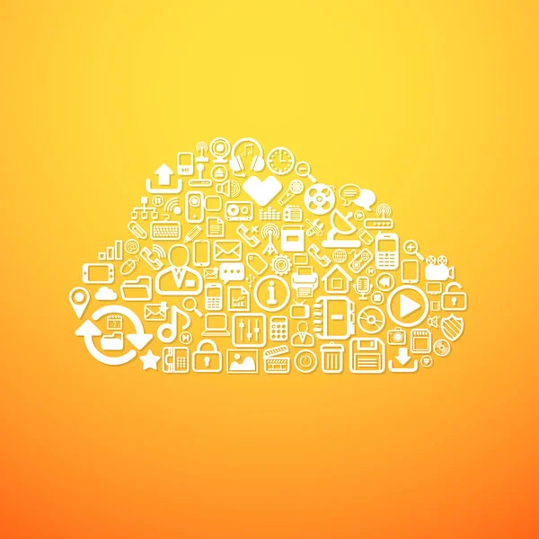 Wolk computerpictogram — Stockvector