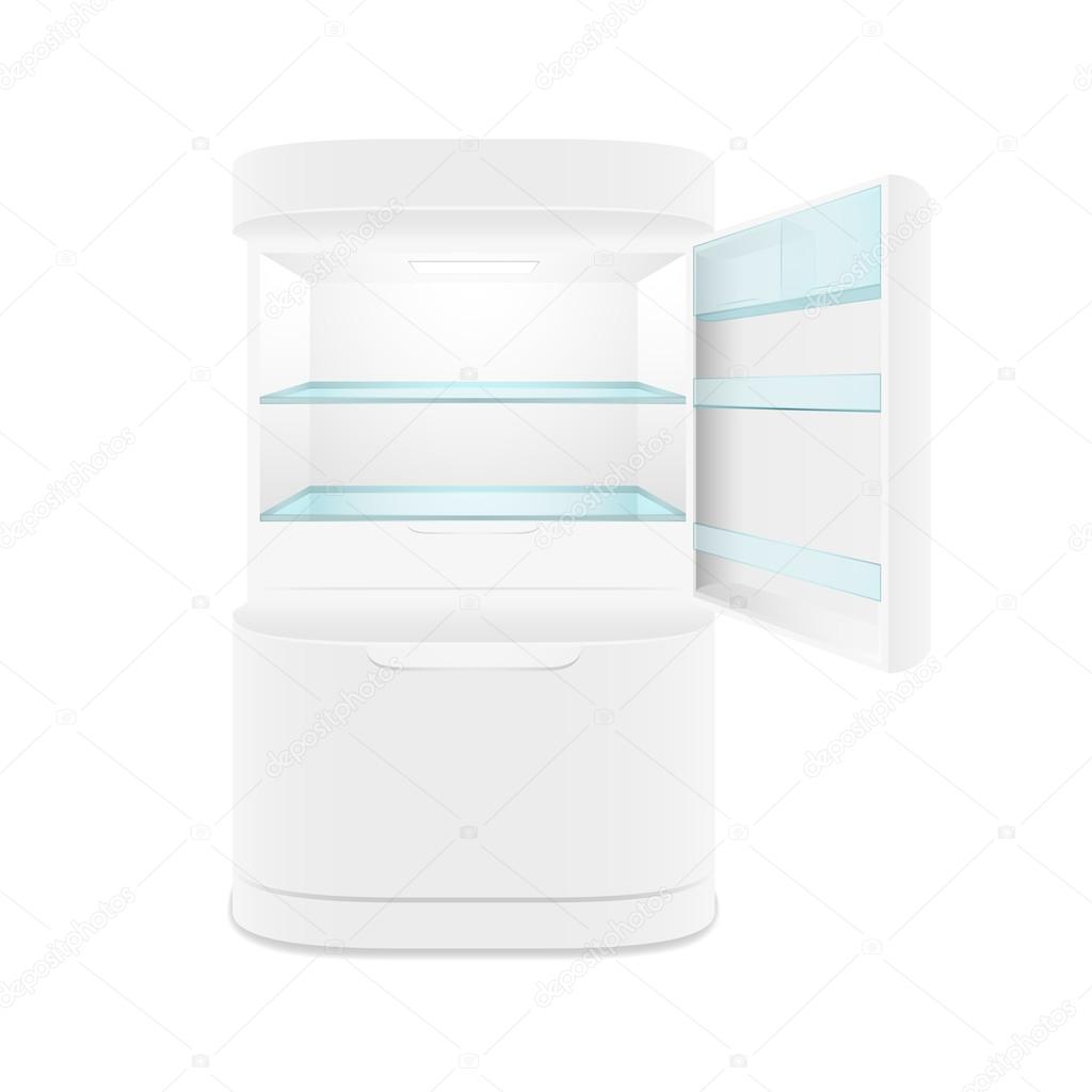 Modern two door white refrigerator