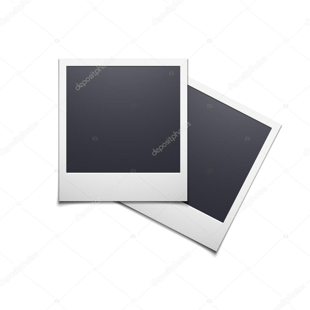 Retro photo frame isolated on white background