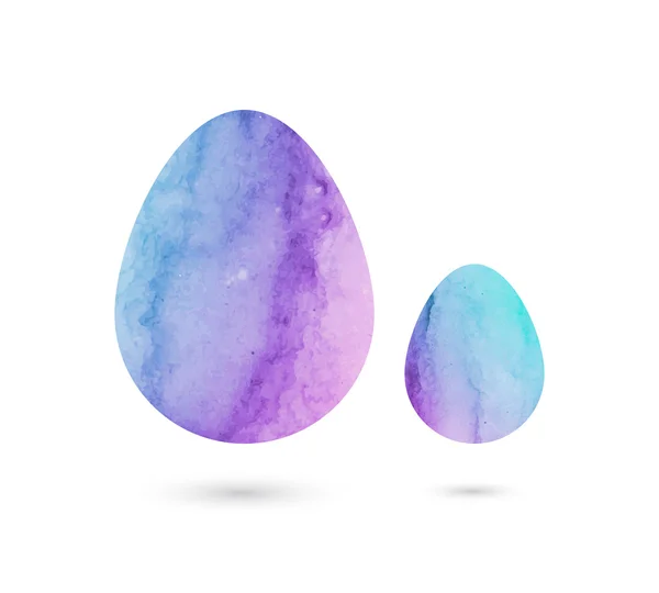 Easter eggs of watercolor texture — Stock Vector