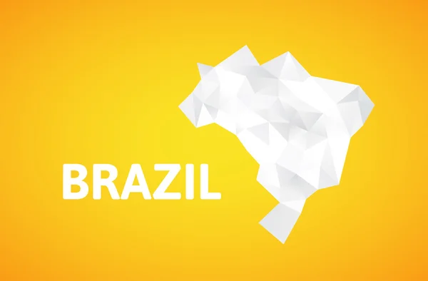 三角形纹理巴西地图 — 图库矢量图片