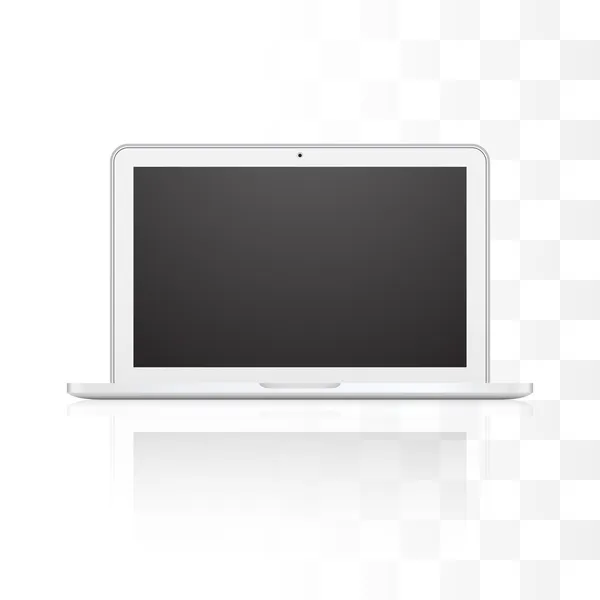 Vector laptop geïsoleerd op witte achtergrond — Stockvector