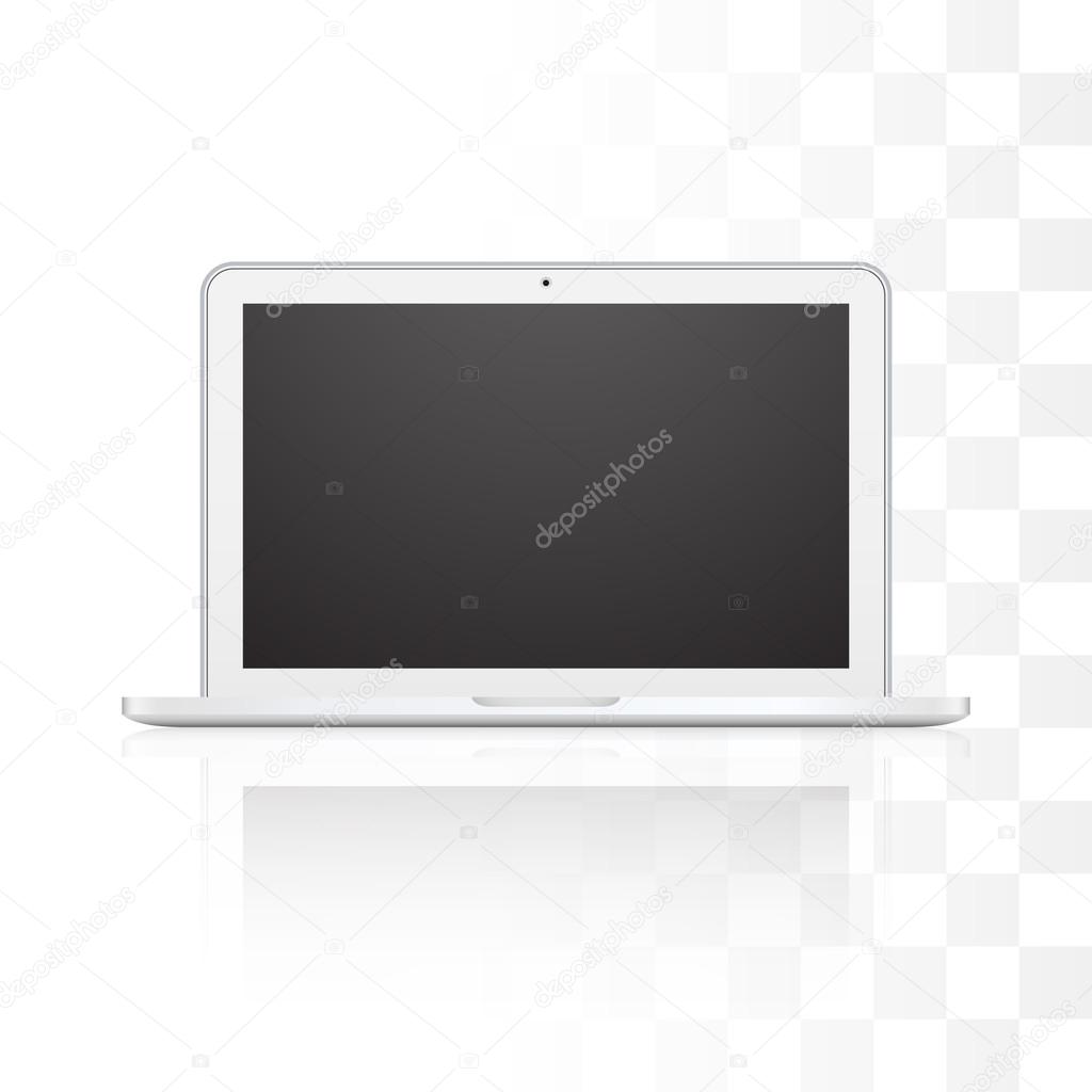 Vector laptop isolated on white background