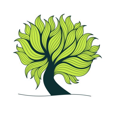 Yeşil ağaç dalları ve yaprakları