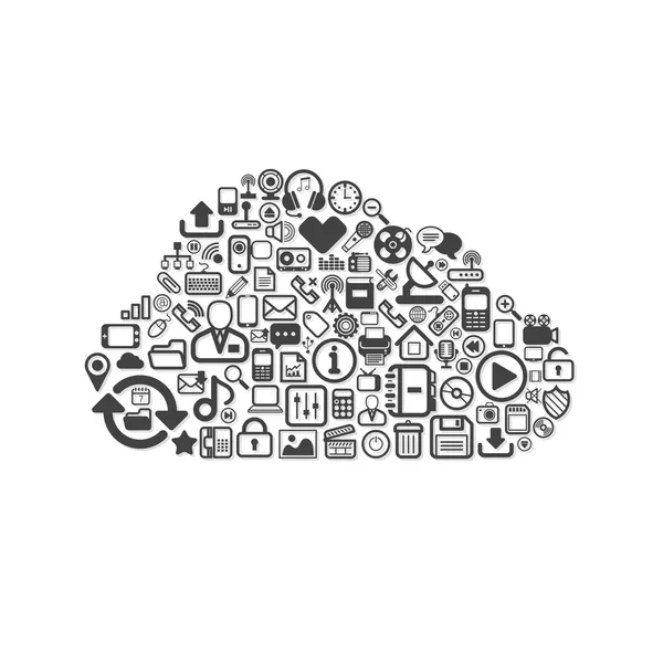 Computer cloud icon — Stock Photo, Image