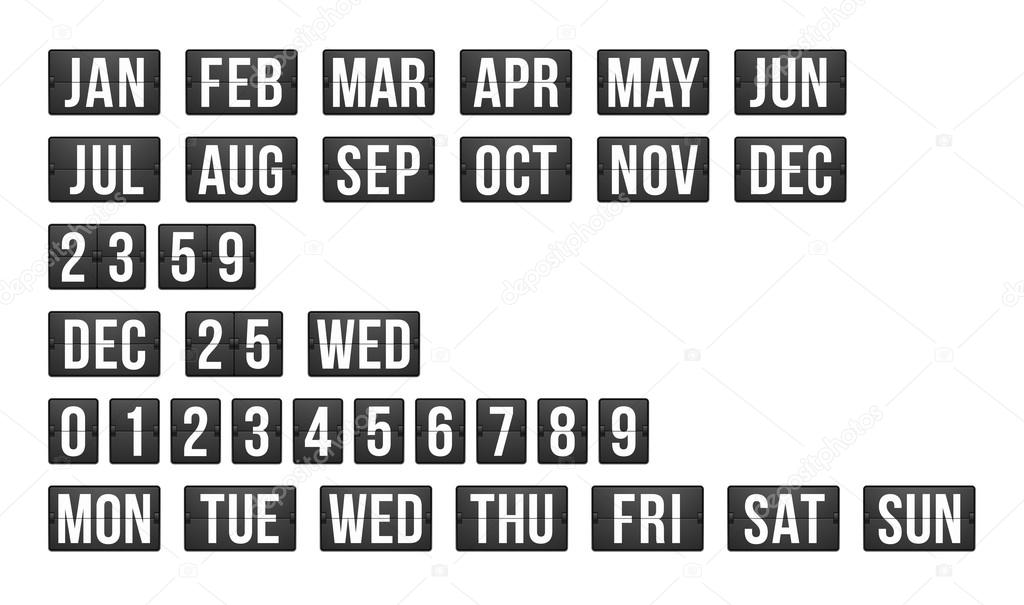 Countdown Timer and Date, Calendar Scoreboard
