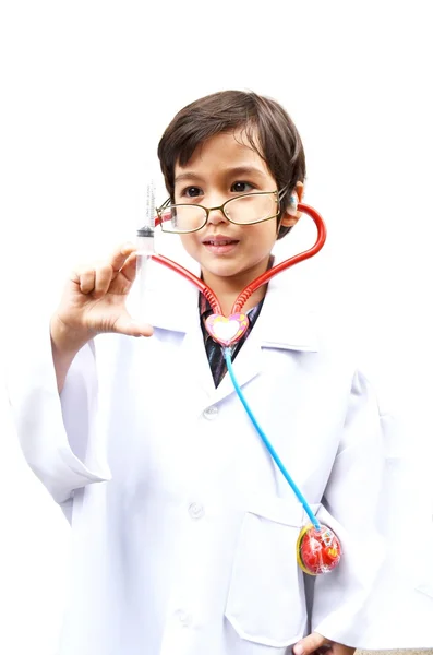 Menino fingindo ser médico — Fotografia de Stock