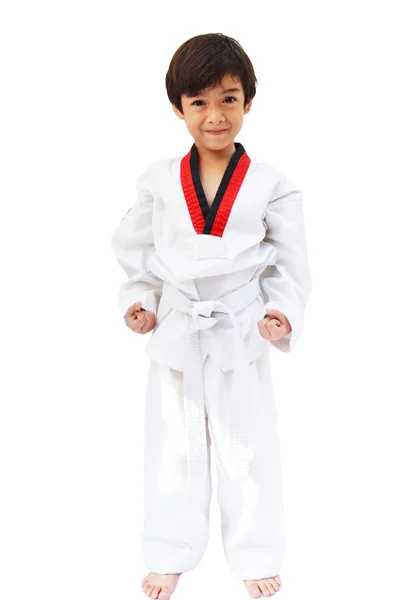 Little tae kwon do boy martial art — Stock Photo, Image