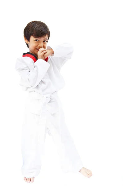 Little tae kwon do boy martial art — Stock Photo, Image