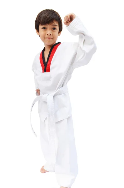 Little tae kwon do boy martial art — Stock Photo, Image