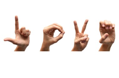 Love american sign language clipart