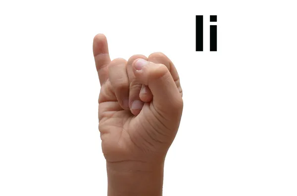 Jsem kluk ruku pravopisu amerického znakového jazyka asl — Stock fotografie