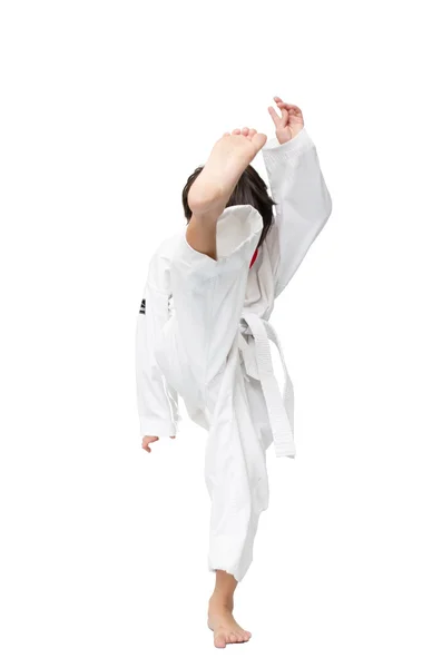 Little tae kwon do boy martial art — Stock Photo, Image