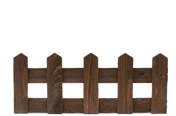 白色背景的木制围栏 — 图库照片