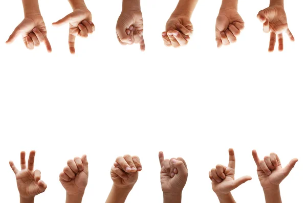 Family american sign language — Stock Photo, Image