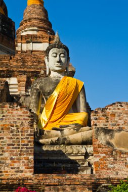 Buda heykeli wat yai chaimongkhon, ayutthaya bölgesi, Tayland