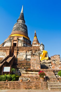 Buda heykeli wat yai chaimongkhon, ayutthaya bölgesi, Tayland