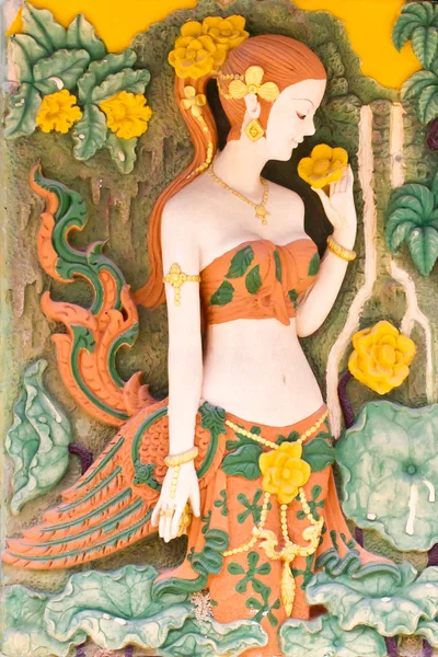 Lady malované štukové — Stock fotografie