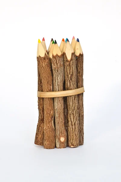 Cambada de lápis de madeira tamarindo — Fotografia de Stock