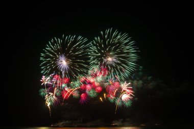 Uluslararası fireworks göstermek Majesteleri Kral rama onuruna IX hua hin district, prachuap khiri khan il, Tayland