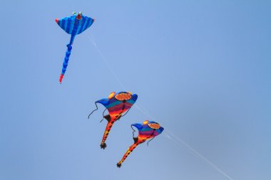 Mavi gökyüzü üzerinde fantastik uçurtma