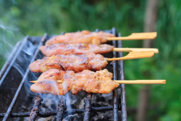 Pork on grill — Stock Photo, Image