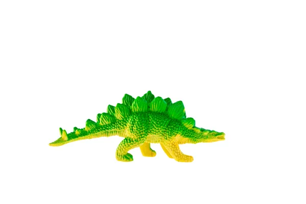 Jouet en plastique dinosaure sur blanc — Photo