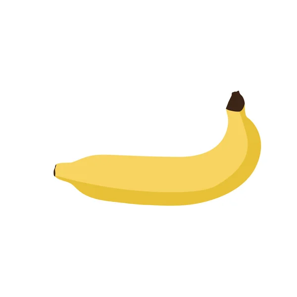 Ikona Bananowa Białym Tle Ilustracja Wektora — Wektor stockowy