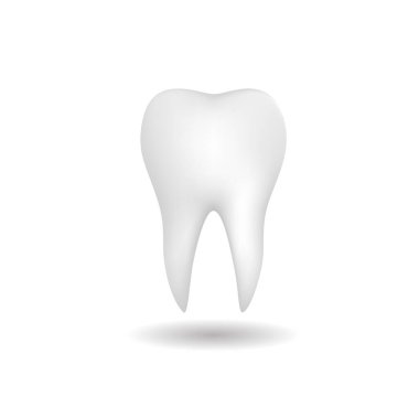 Beyaz arkaplan vektör illüstrasyonunda azı dişi