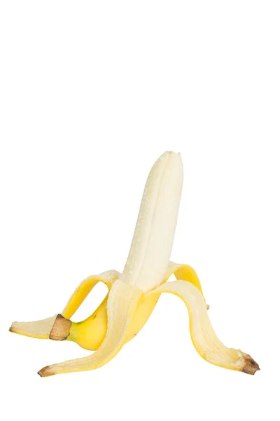 Banán Izolovaných Bílém Pozadí — Stock fotografie