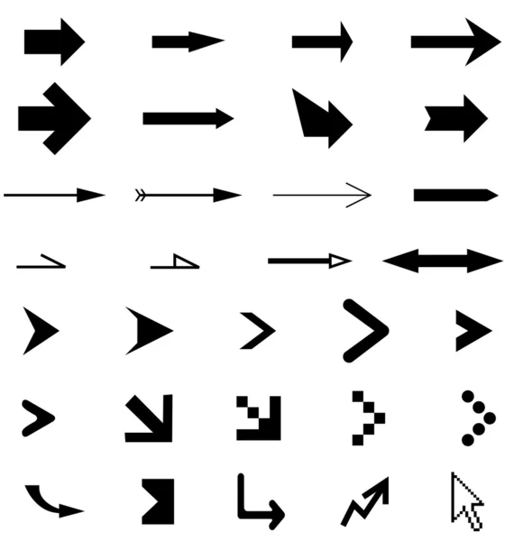 Pfeile gesetzt — Stockvektor