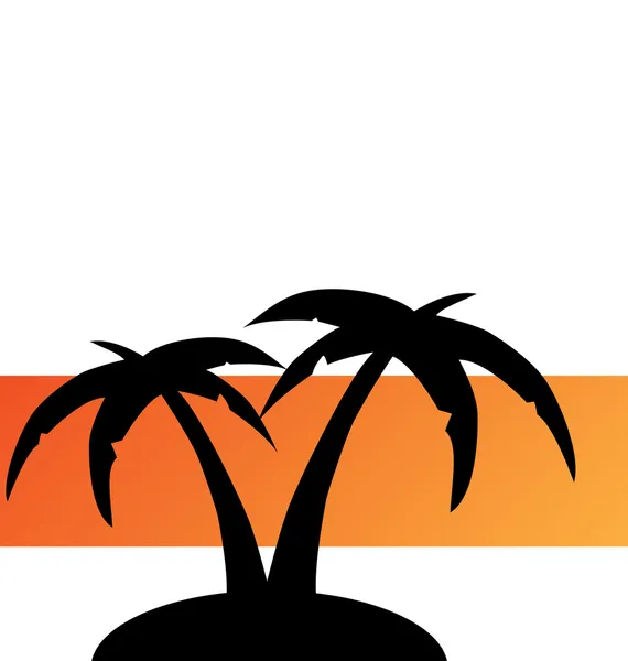 Tropical island logo — Stock Vector