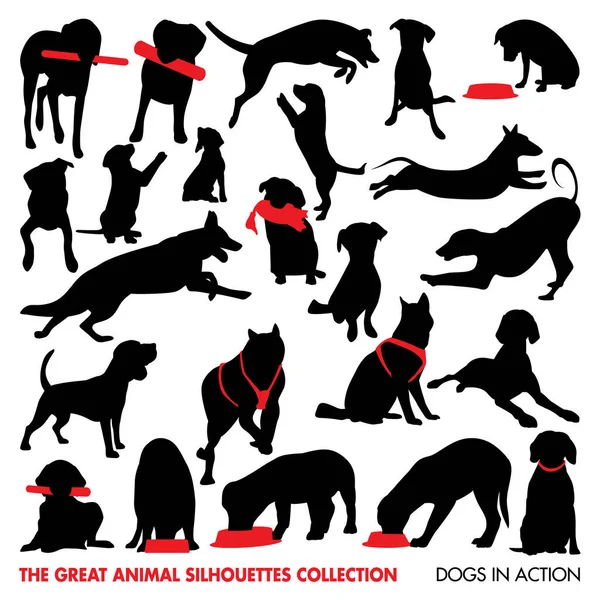 the great animal silhouettes collection - dogs in action