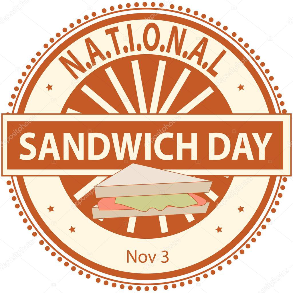 National Sandwich Day Sign and Badge