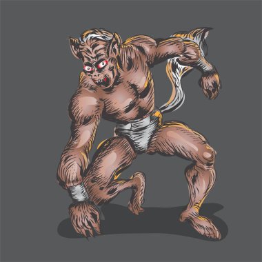 Şeytani Canavar Çizgi Filmi Karakteri