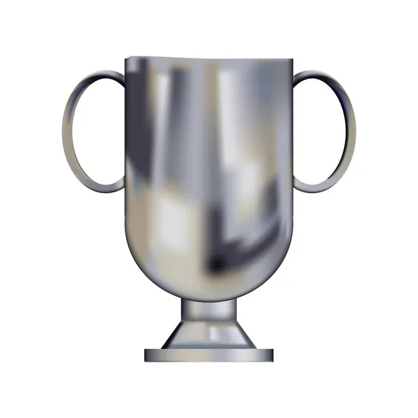 Campeón Plata Copa Trofeo — Vector de stock