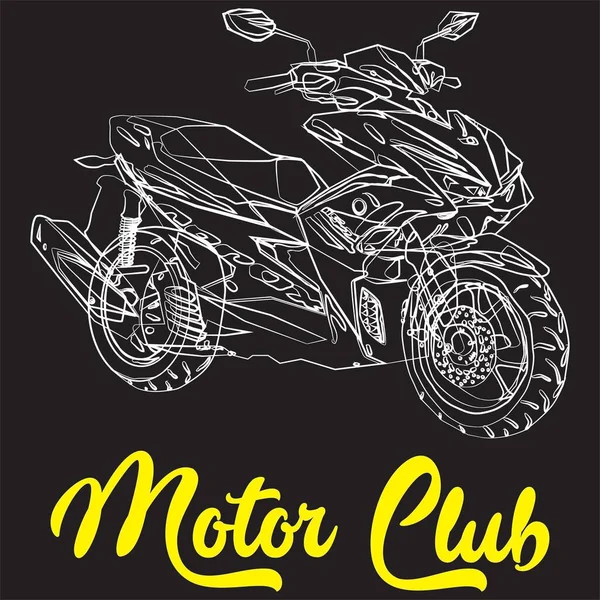 Illustration Vectorielle Signe Motor Club — Image vectorielle