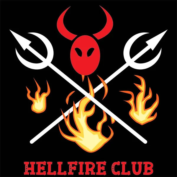 Hellfire Club Sign Vector Illustration — Vector de stock