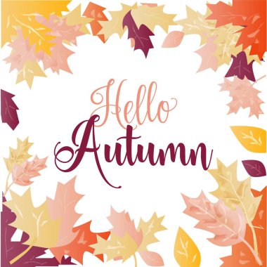 Watercolor Floral Autumn Leaves Background Vector Illustration
