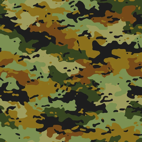 Vector Patrón Piel Camuflaje Militar Abstracto Sin Costuras Completo Para — Archivo Imágenes Vectoriales