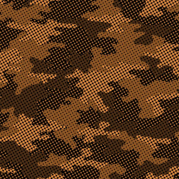 Completo Camuflaje Militar Sin Costuras Piel Medio Tono Patrón Punteado — Archivo Imágenes Vectoriales