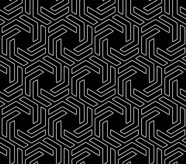Повний Безшовний Сучасний Геометричний Візерунок Текстури Декору Текстилю Чорно Білі — стоковий вектор