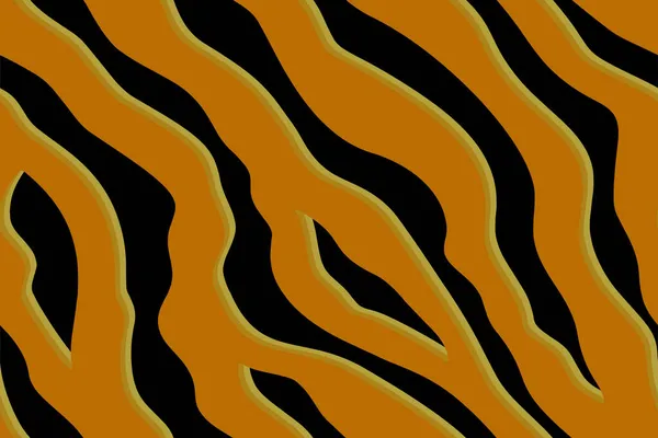 Pełny Bezszwowy Tygrys Zebra Paski Zwierzęcy Wzór Skóry Projekt Dla — Wektor stockowy