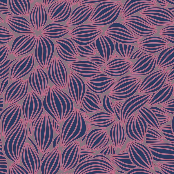 Vollständige Nahtlose Florale Muster Textur Rosa Blau Illustration Halbtonblumenblatt Design — Stockvektor