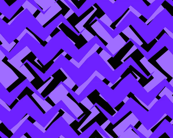 Volledige Naadloze Zigzag Vormen Patroon Vector Voor Decoratie Vintage Textuur — Stockvector