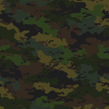 Askeri tekstil için tam kusursuz kamuflaj dokusu deri modeli vektörü. Ceket Pantolonu, Gömlek ve Şort için kullanılabilir. Kumaş baskısı ve duvar kağıdı avlamak için kirli ordu kamuflaj tasarımı.