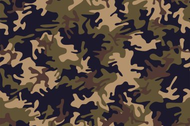 Dekor ve tekstil için kusursuz, soyut askeri kamuflaj deri modeli vektörü. Tekstil kumaş baskı ve duvar kağıdı avlamak için ordu maskeleme tasarımı. Moda ve ev tasarımı için tasarım.