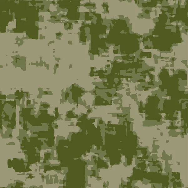 Full Sömlös Khaki Kamouflage Textur Mönster Vektor Army Skin Design — Stock vektor