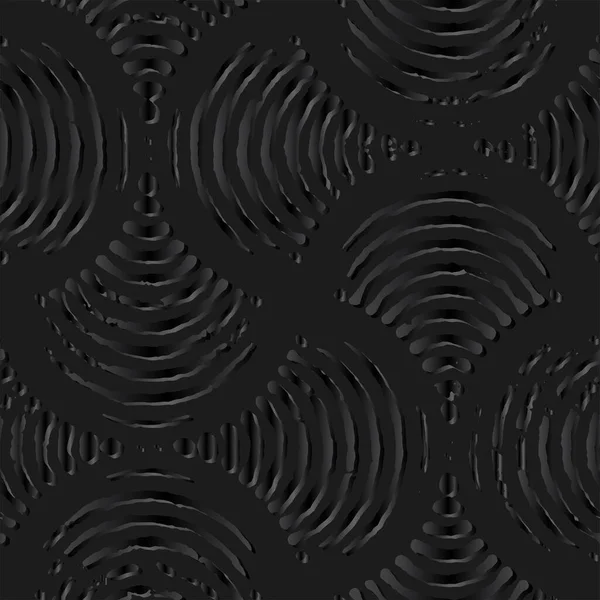 Czarno Biały Geometryczny Wzór Tekstury Druku Dekoracyjnego Tekstylnego Abstrakcyjny Model — Wektor stockowy